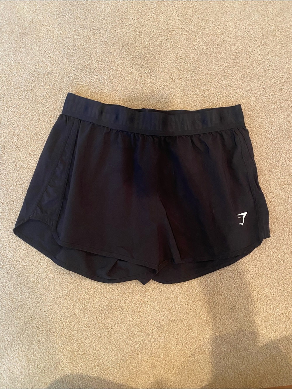 Gymshark Men's Black Knit Athletic Shorts XL Stretch Elastic Waist Lightweight